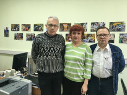 2021 г., В редакции «Пульса Ивантеевки» с М. В. Рощиным и М. Ю. Смирновым